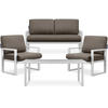TERRASSENMÖBEL FRENA im Loft-Stil, weiß - Beige/Weiß, Metall - KONSIMO®