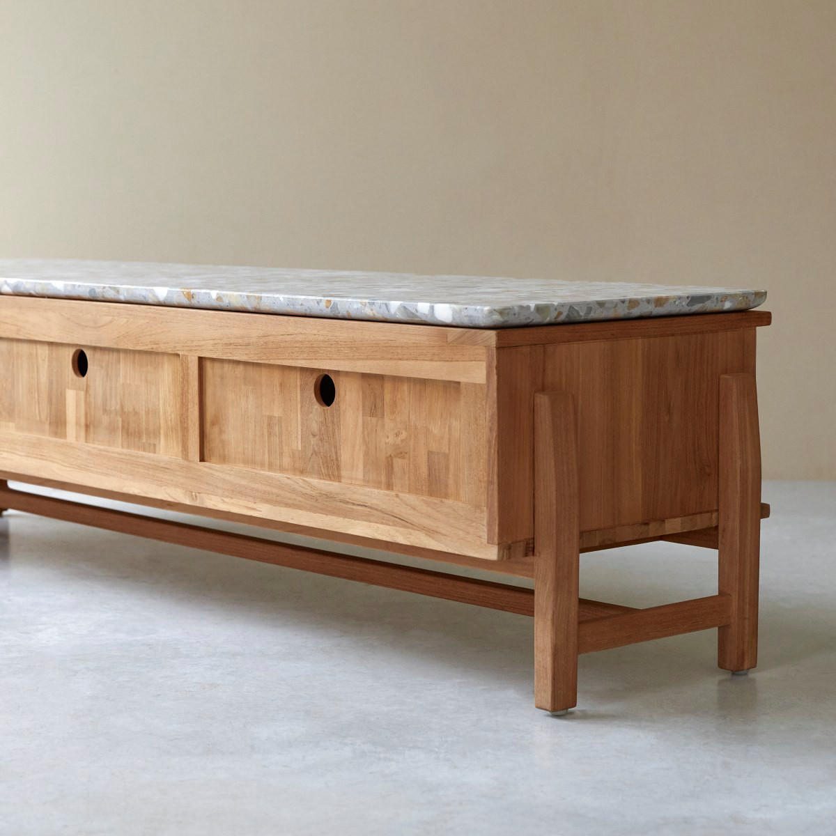 TV-SCHRANK Isaure Natur aus Teak - Naturfarben, Holz (175/45/45cm) - Tikamoon