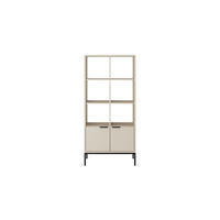 KNIŽNICA Austin béžová, čierna 40/171,3/80 cm - čierna/béžová, kompozitné drevo (80/171/40cm) - RAUMHIRSCH FURNITURE