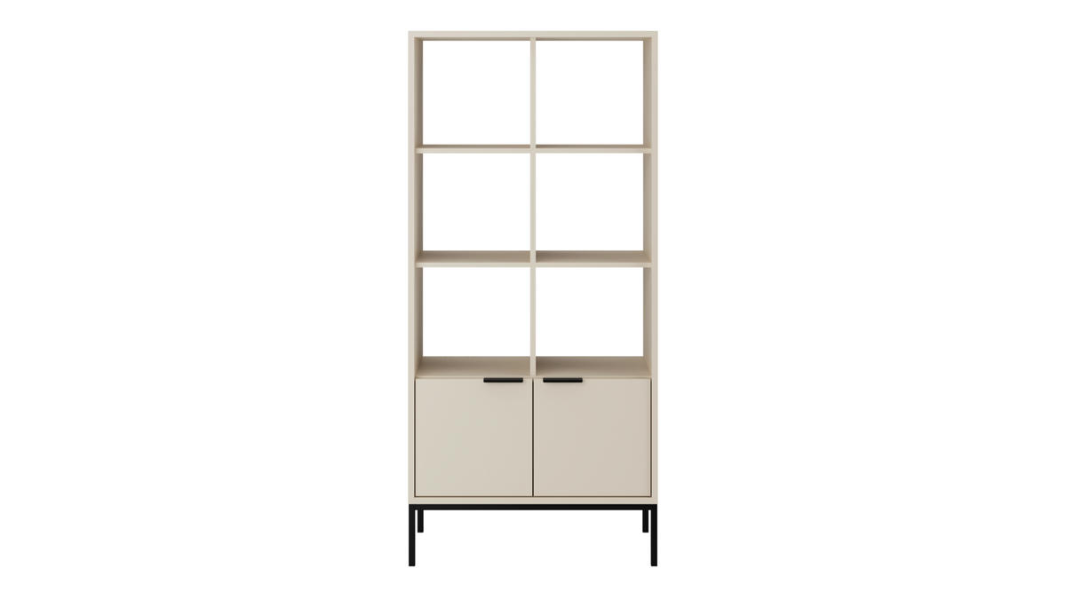 BÜCHERREGAL Austin 40/171,3/80 cm - Beige/Schwarz, Holzwerkstoff (40/171/80cm) - Kocot Kids