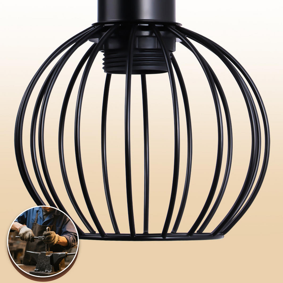 TISCHLEUCHTE Energie II 20/15cm - Schwarz, Metall (20/15/46cm) - Nettlife