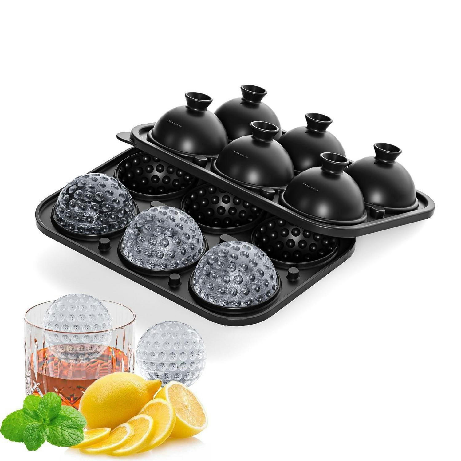 EISWÜRFELFORM Kugeln Golfball-Optik 5.5 cm - Schwarz, Kunststoff (6.7/21/14.5cm)