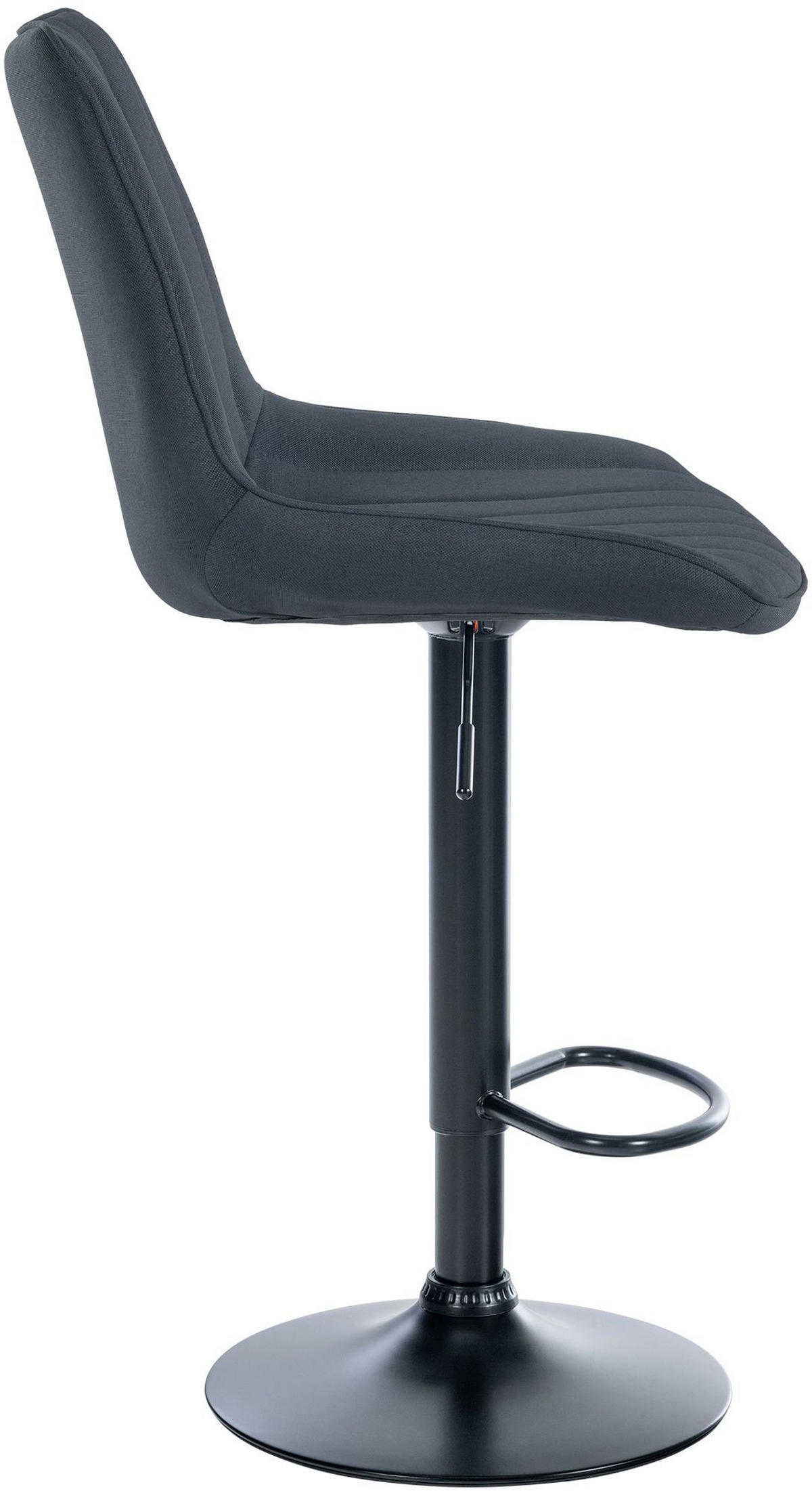 BARHOCKER Stoff dunkelgrau - Dunkelgrau/Schwarz, Textil/Metall (49.5/91/50cm) - CLP