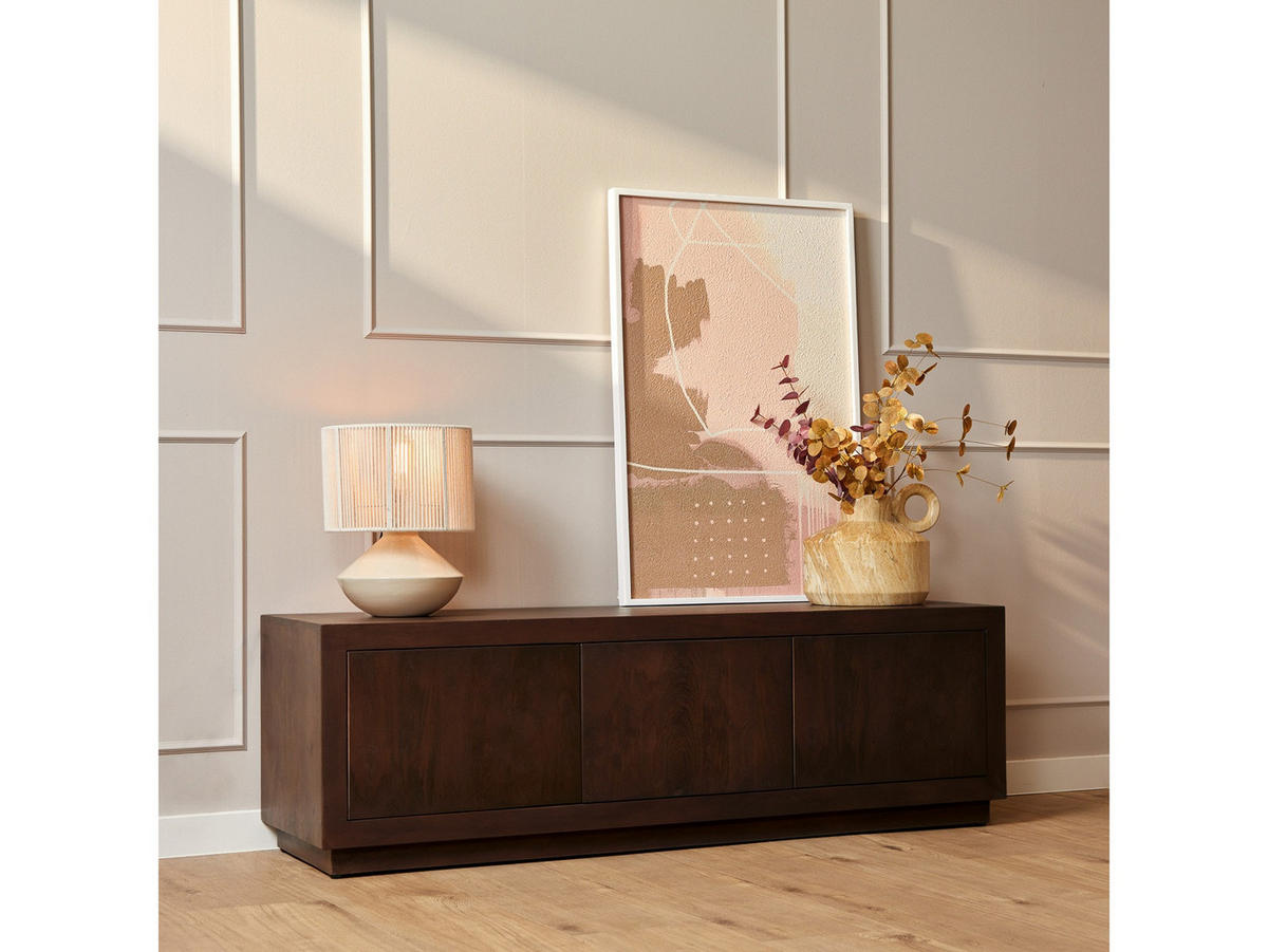 LOWBOARD Leuven Mangoholz 150 cm / 42 cm Braun - Braun, Holz (150/46/42cm) - Villa Möbel