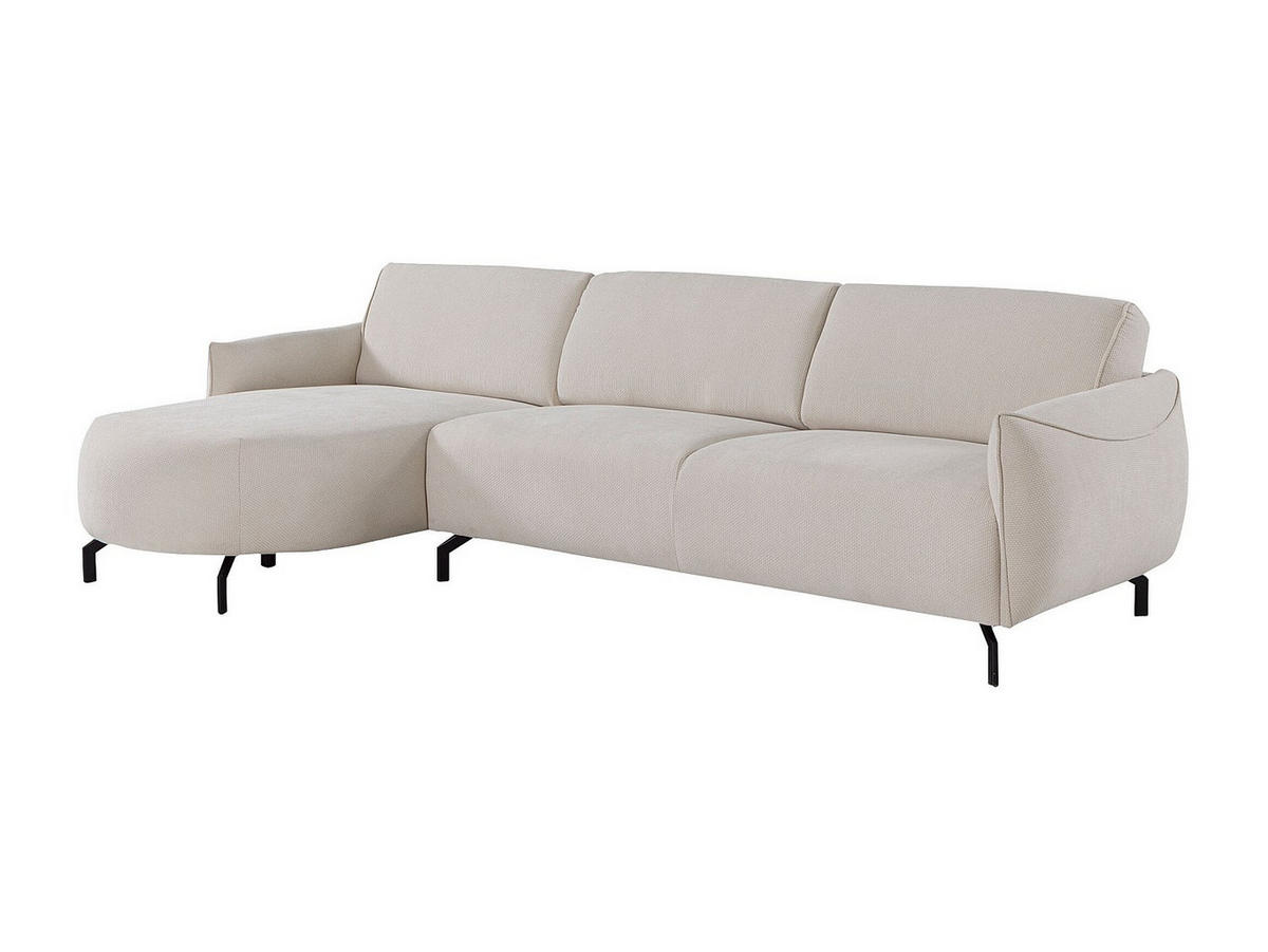 SOFA - 5 Personen - stoff - beige Feriona - Beige, Textil/Metall (295/84/150cm) - Vente-Unique