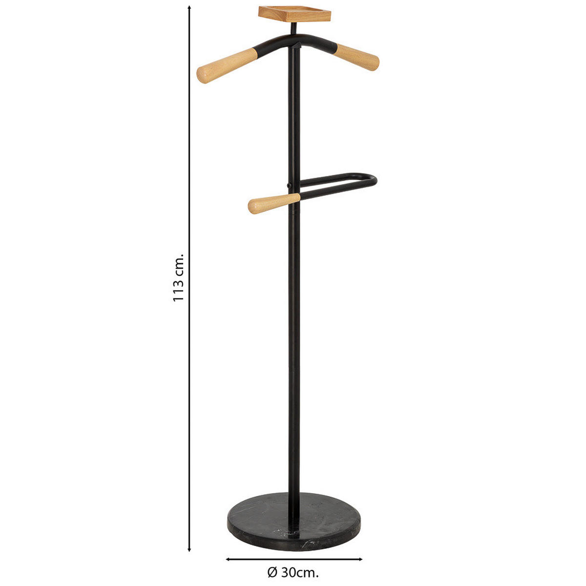 GARDEROBENSTÄNDER aus metall - Schwarz, Metall (30/120/30cm) - Wanderlust