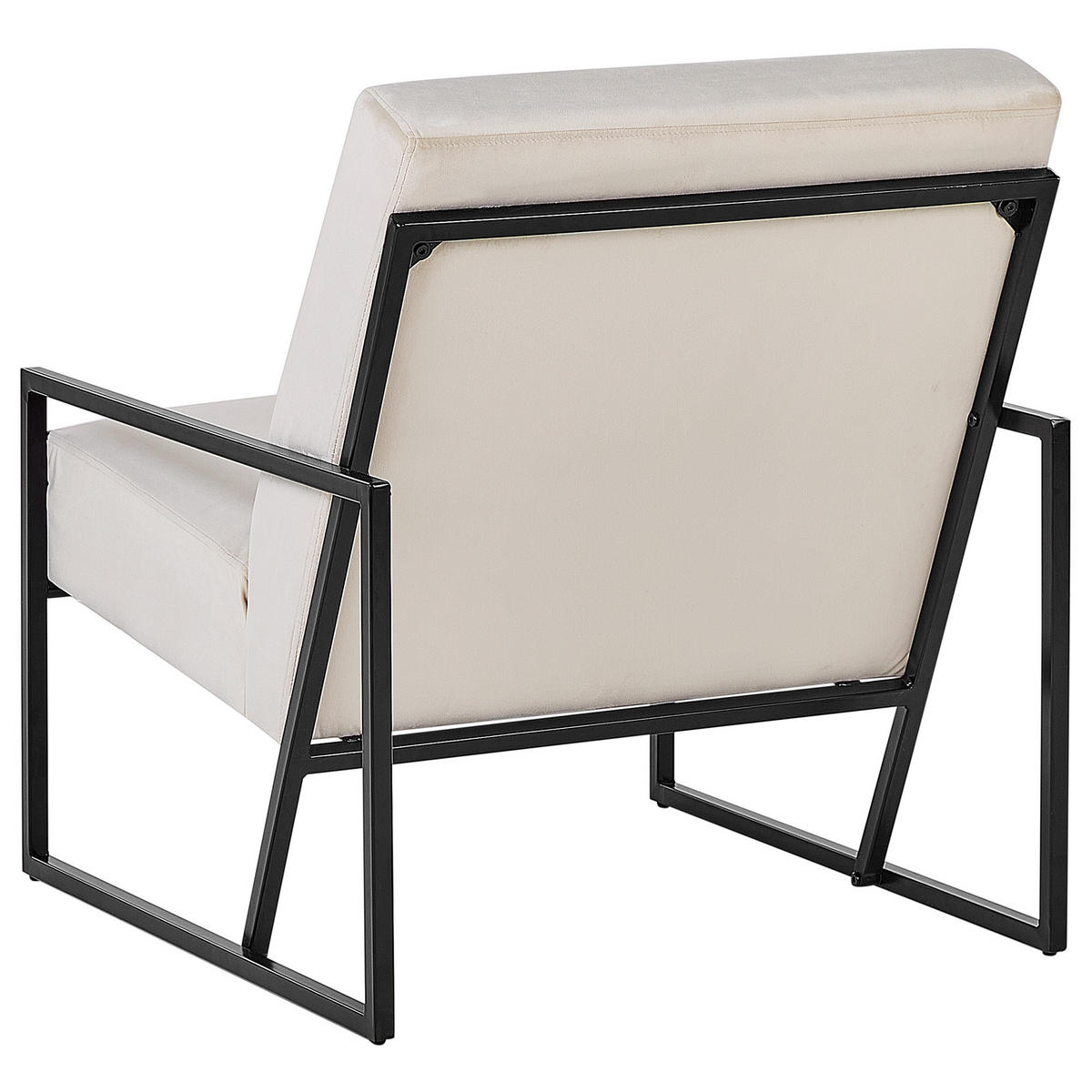 SESSEL Samtstoff Hellbeige Delary - Beige, Textil (69/83/83cm) - Beliani