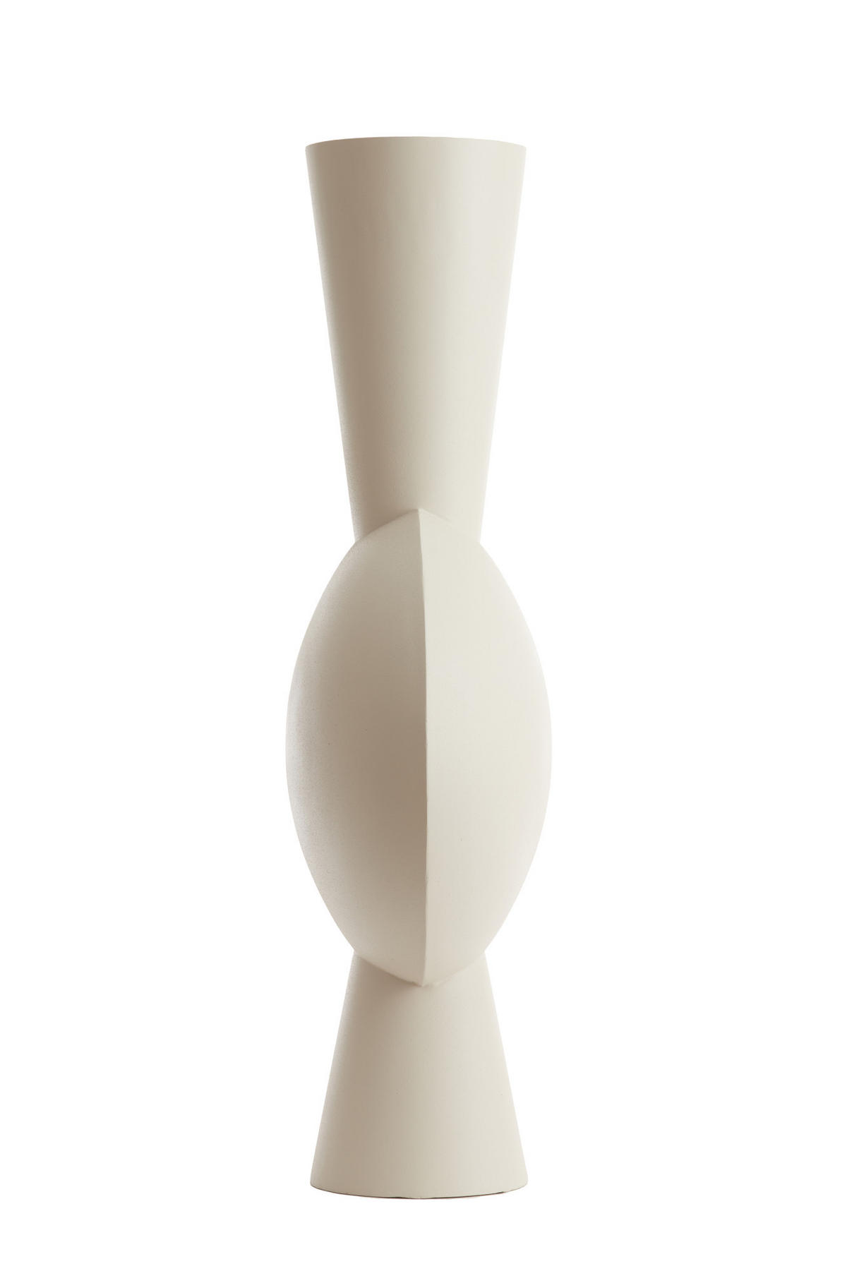 VASE Kavandu Weiß 47/26/100 cm - Weiß, Metall (100cm) - Light & Living