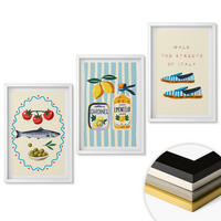 WANDBILDER 3er-Set - 40x60 cm Weißer Rahmen - Italienische Aromen und Lifestyle-Bilder - Weiß, Kunststoff (40/60cm) - ArtPrintCave