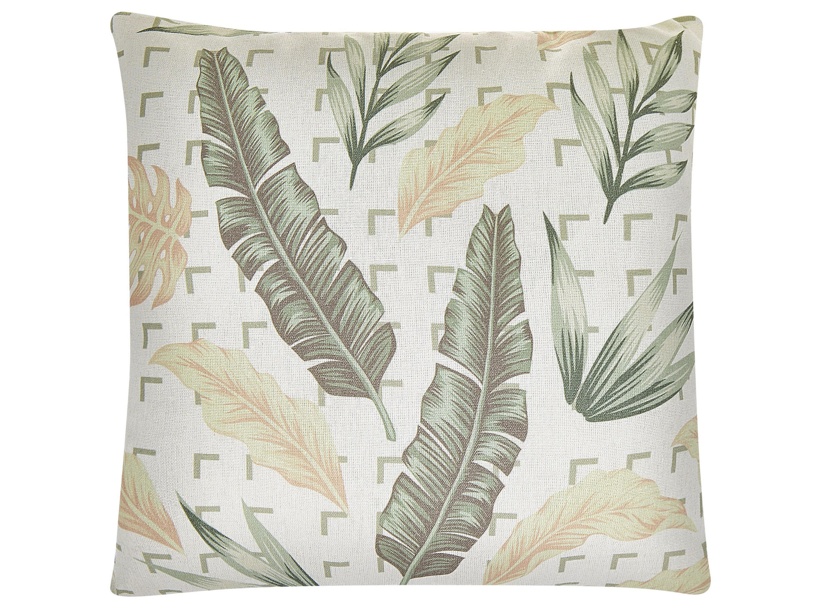 DEKOKISSEN 2er-Set Grün 45/45 cm Rhapis - Grün, Textil (45/45cm) - Beliani