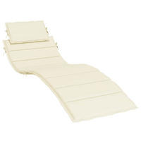 SONNENLIEGEN-AUFLAGE Creme 186/58/4 Cm Oxford-Gewebe - Creme, Textil (58/4/186cm) - vidaXL
