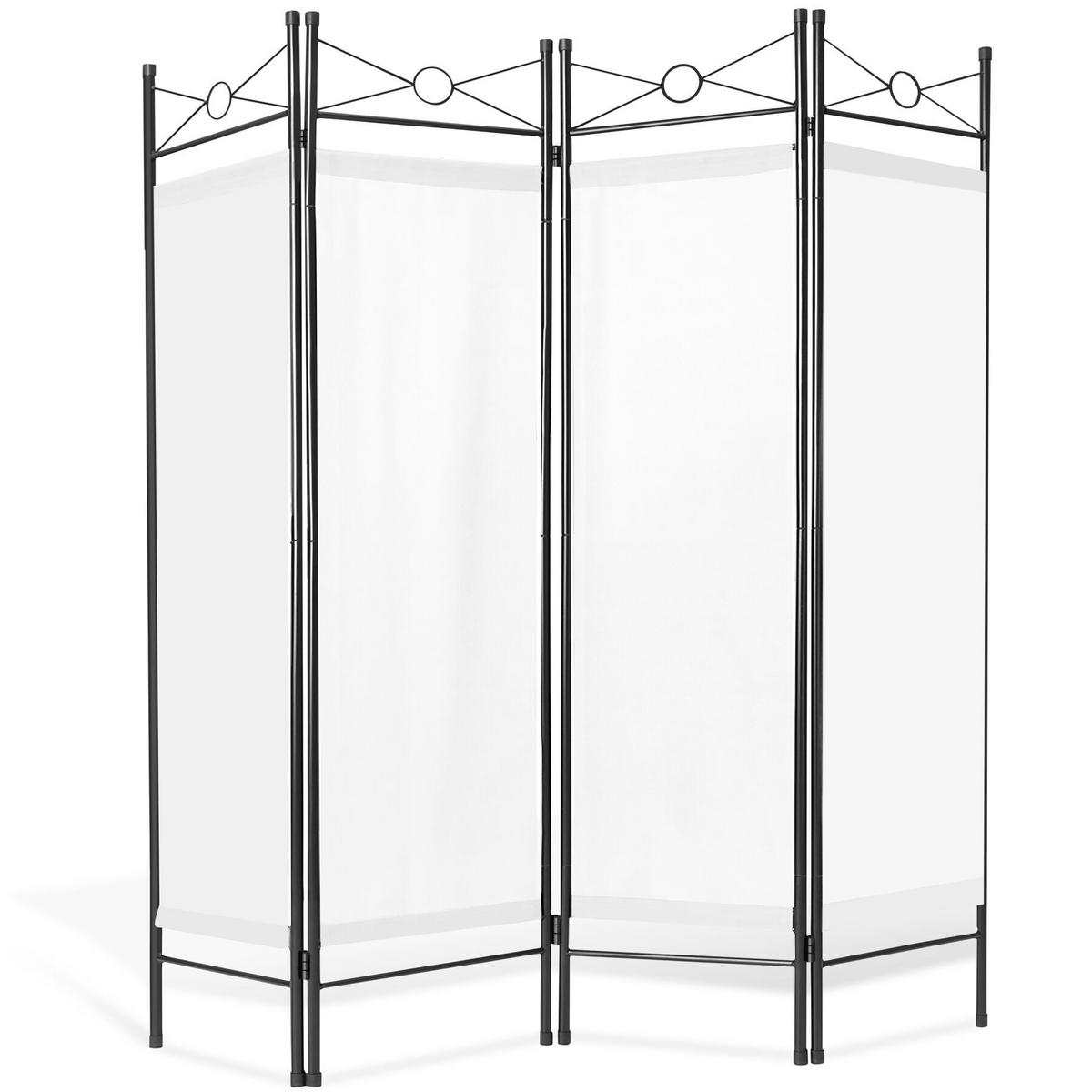 RAUMTEILER , 160 x 2,5 x 180 cm, weiß - Weiß, Metall (2.5/180/160cm) - tectake