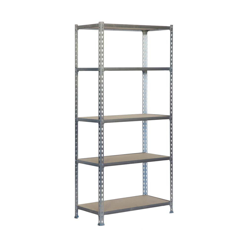 SCHWERLASTREGAL Big Muli HxBxT 200 x 120 x 50 cm 5 Fachböden Fachlast 200 kg Verzinkt - Silberfarben, Metall (120/200/50cm) - PROREGAL