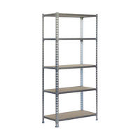 SCHWERLASTREGAL Big Muli HxBxT 200 x 120 x 50 cm 5 Fachböden Fachlast 200 kg Verzinkt - Silberfarben, Metall (120/200/50cm) - PROREGAL