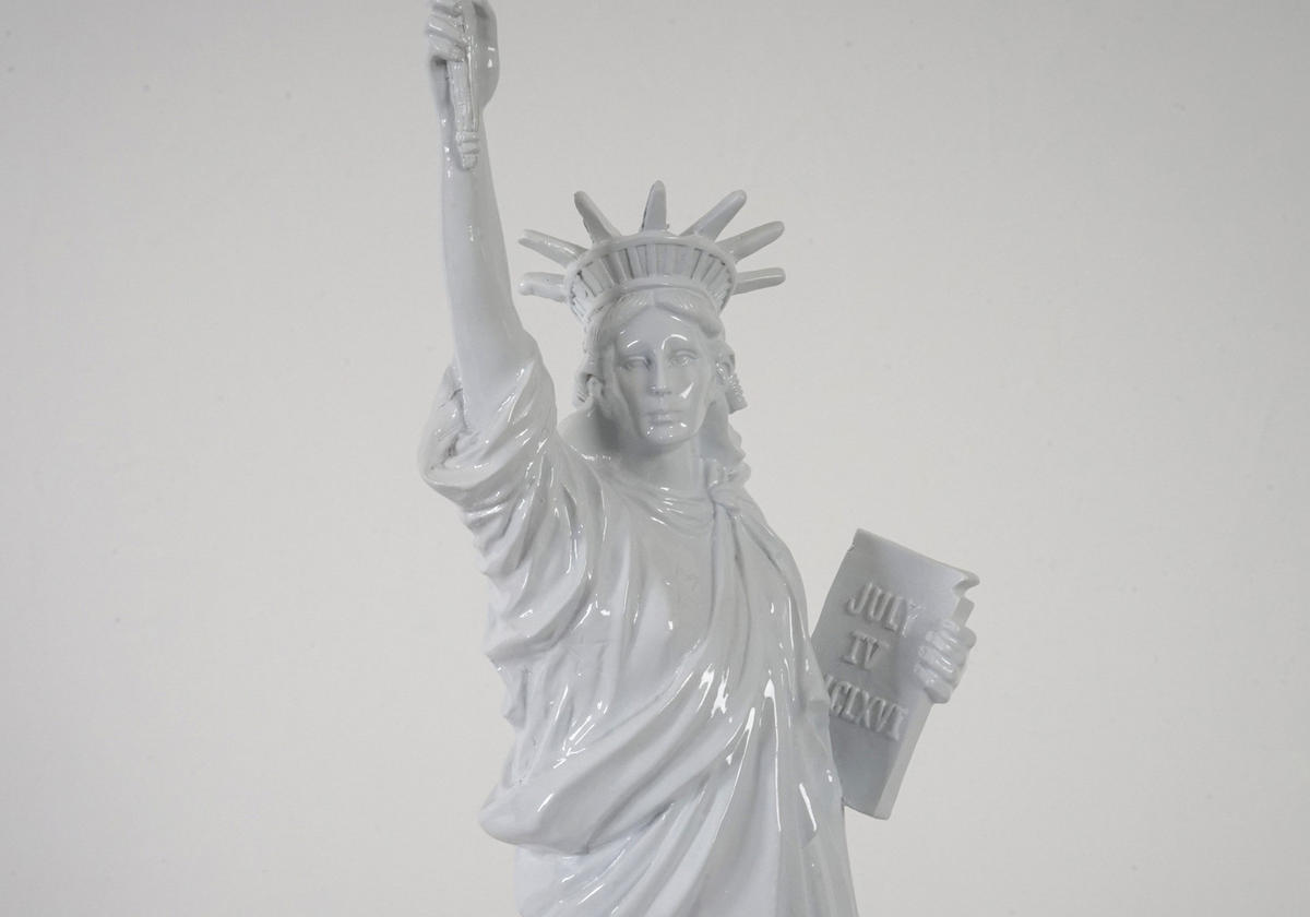 DEKO FIGUR FREIHEITSSTATUE Weiß - Weiß, Stein (10/40/11cm) - MCW