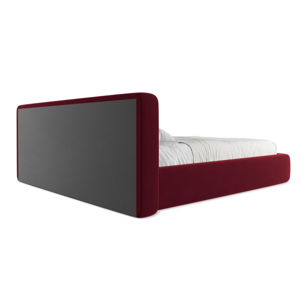 POLSTERBETT mit Bettkasten und Lattenrost 220x225 Rot - Bordeaux/Rot, Kunststoff/Textil (180/200cm) - LaMiaSofa