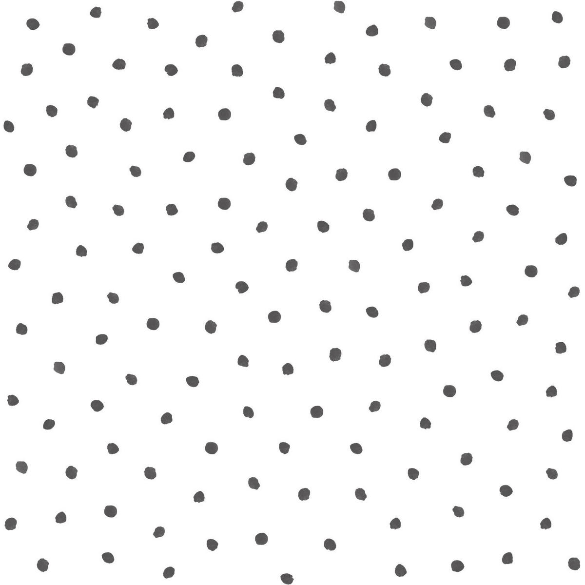TAPETE Punkte 53 cm x 10.05 m - Weiß, Papier (53/0.1cm) - ESTAhome