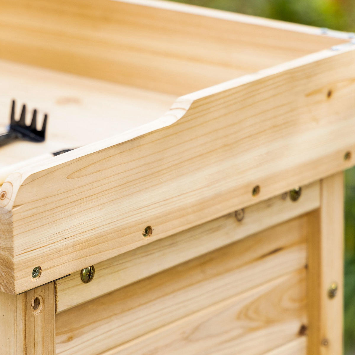 GERÄTESCHUPPEN DE-17576 2 Türen mit Einlegeboden Naturholz - Naturfarben, Holz (83/92/40cm) - ComfortXL