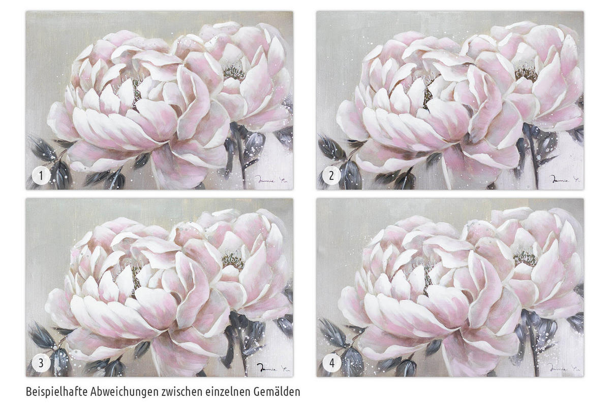 ACRYLBILD HANDGEMALT 90/60 cm - Pink, Holz/Textil (90/60cm) - KUNSTLOFT