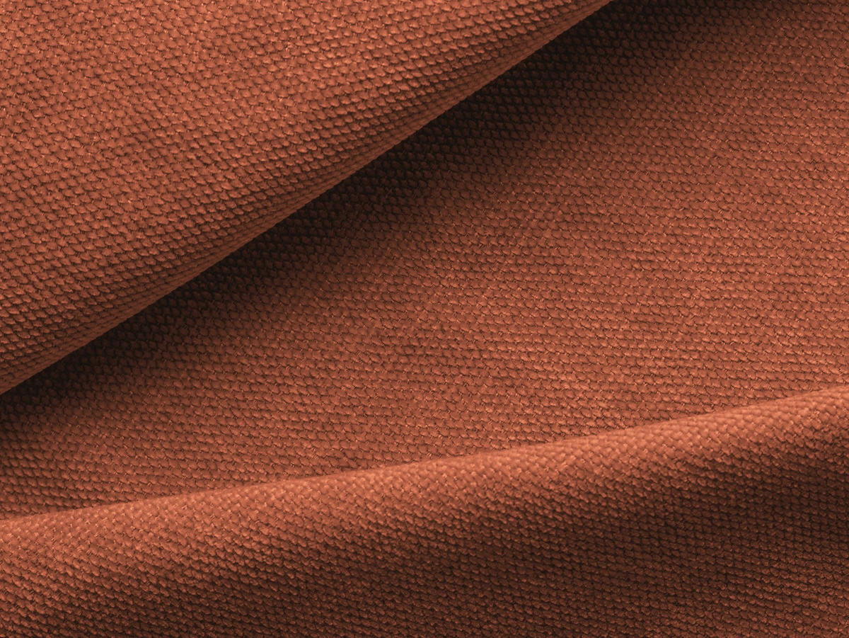 3-SITZER SOFA Chenille Stoff Orange - Terra cotta/Schwarz, Kunststoff/Textil (228/70/89cm) - Makamii