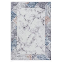 TEPPICH Talia Weiß,Silberfarben,Pastellblau 160/230 cm - Weiß, Textil (160/230cm) - My-Rug