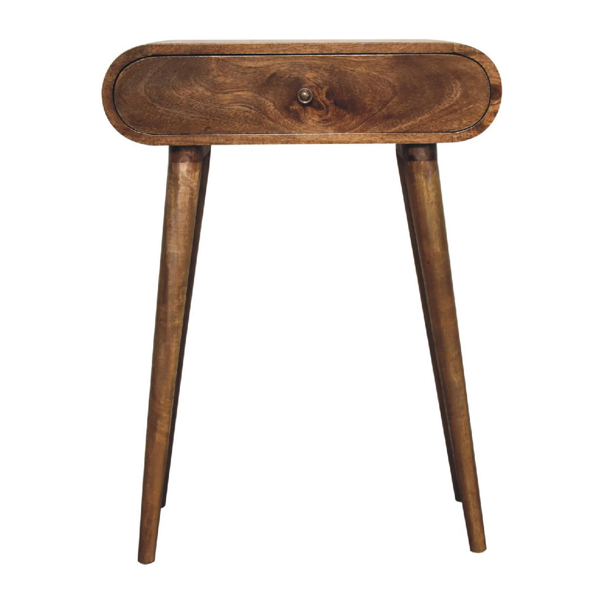 KONSOLENTISCH aus Massivholz - Messingfarben/Braun, Holz/Metall (30/60/78cm) - Artisan Furniture