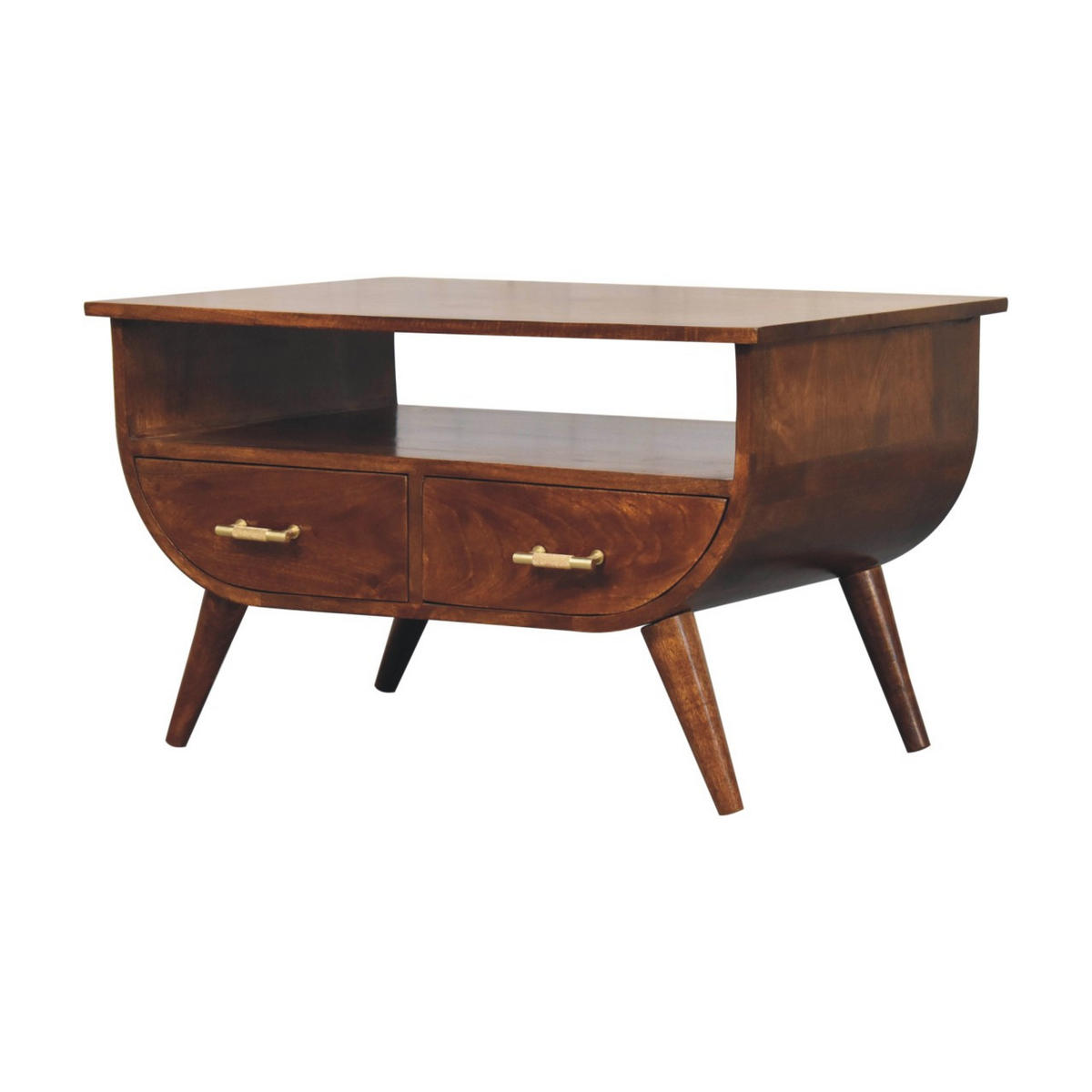 AGRA KLUBSKA MIZICA - hnedá, drevo (80/55/47cm) - Artisan Furniture