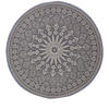 OUTDOORTEPPICH mit Mandala-Muster rund 170 cm - Dunkelgrau, Kunststoff (170/170cm) - Homescapes
