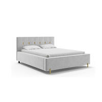 BETT FABIO - Goldfarben/Hellgrau, Holzwerkstoff (200/200cm) - Meblini