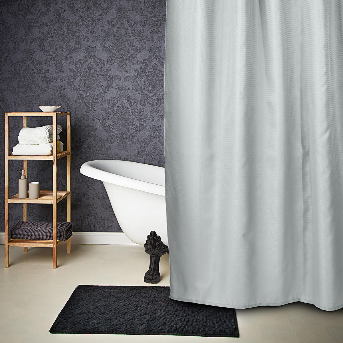 DUSCHVORHANG Wet Wet Wet - Grau, Kunststoff (180/200cm) - Butlers