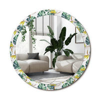 SPIEGEL Rund Ø 100 cm mit Aufdruck - Multicolor, Glas (100/100/0.4cm) - Wallfluent