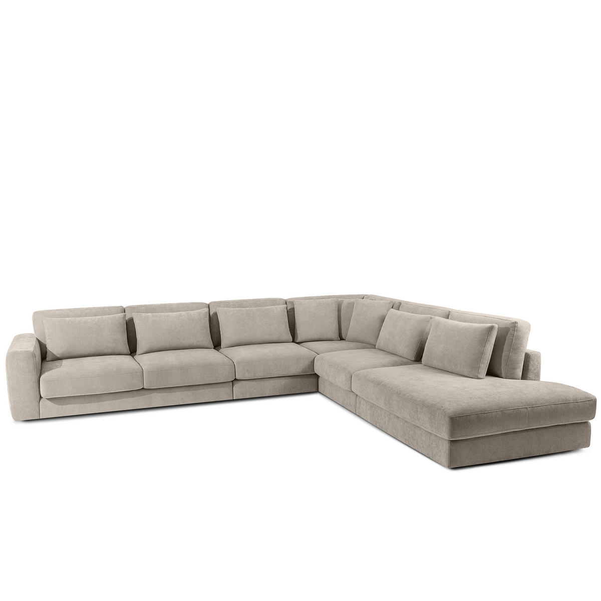 ECKSOFA XL rechts VERUS - Beige, Holz/Holzwerkstoff (377/328cm) - KONSIMO®