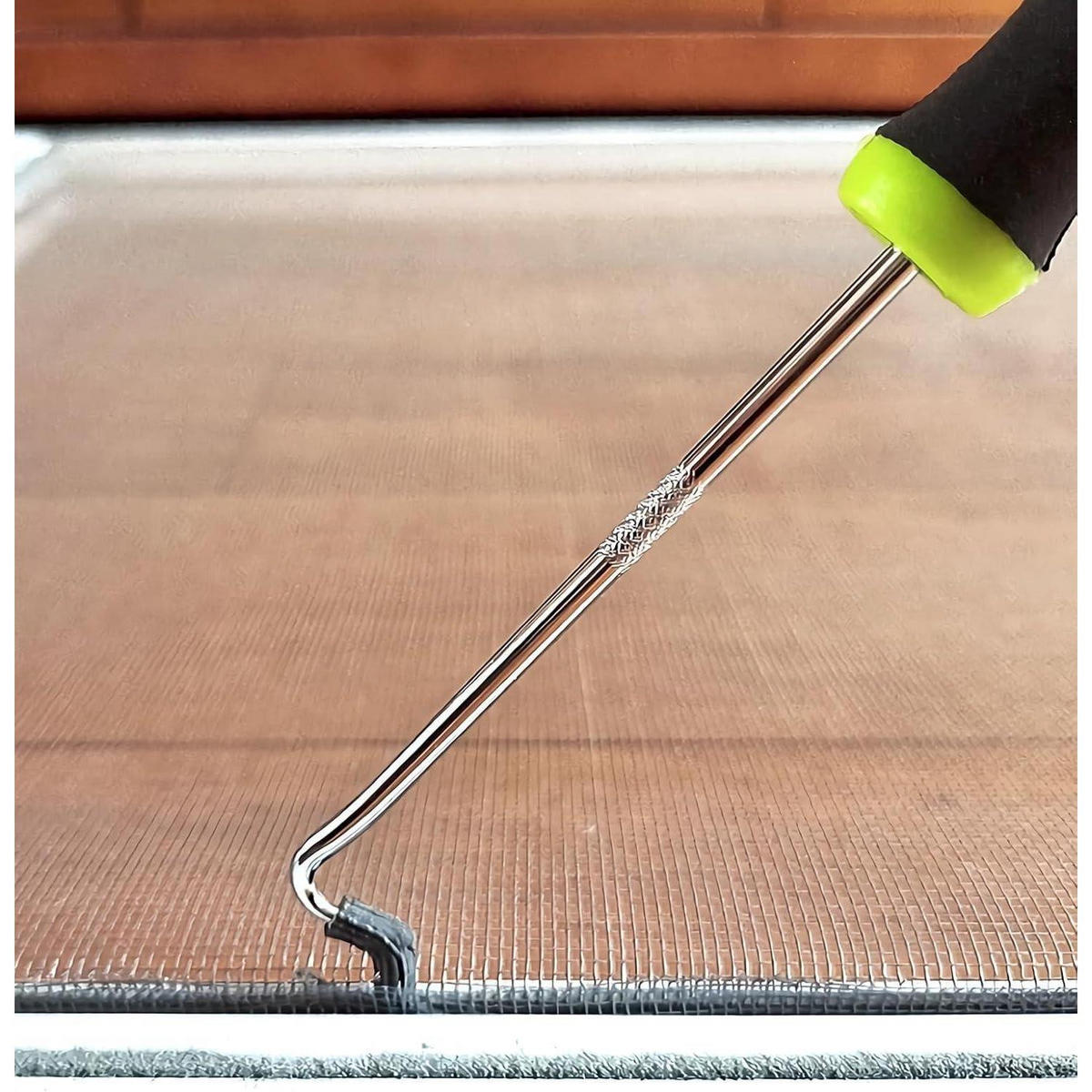 FLIEGENGITTER Reparatur Set 3-teilig mit Kedergummi 5 mm x 15 m - Schwarz, Metall (3.8/3.7/22cm)