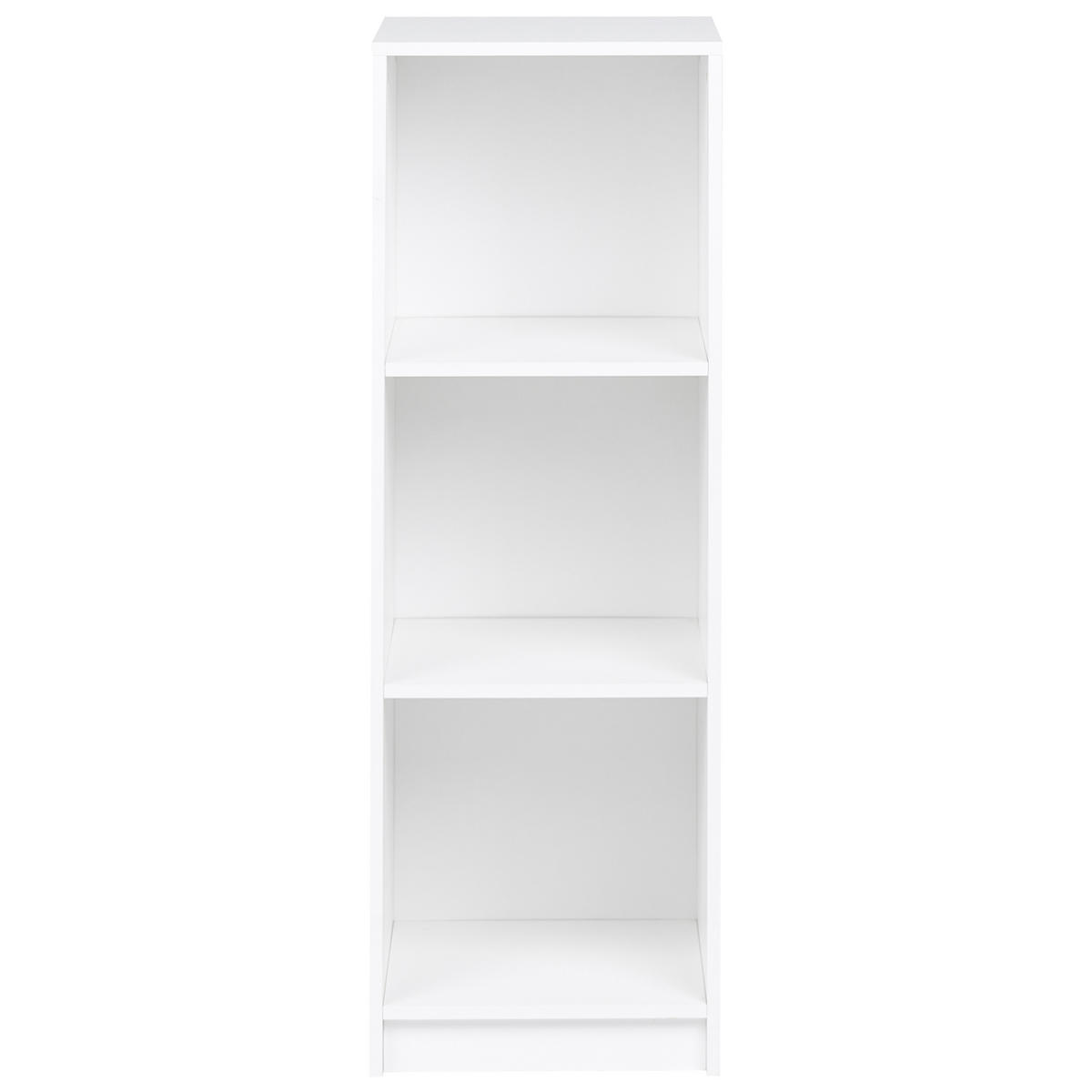 BÜCHERREGAL mit 3 Ebenen 117 cm Weiß Zehna - Weiß, Holzwerkstoff (40/117/40cm) - Beliani