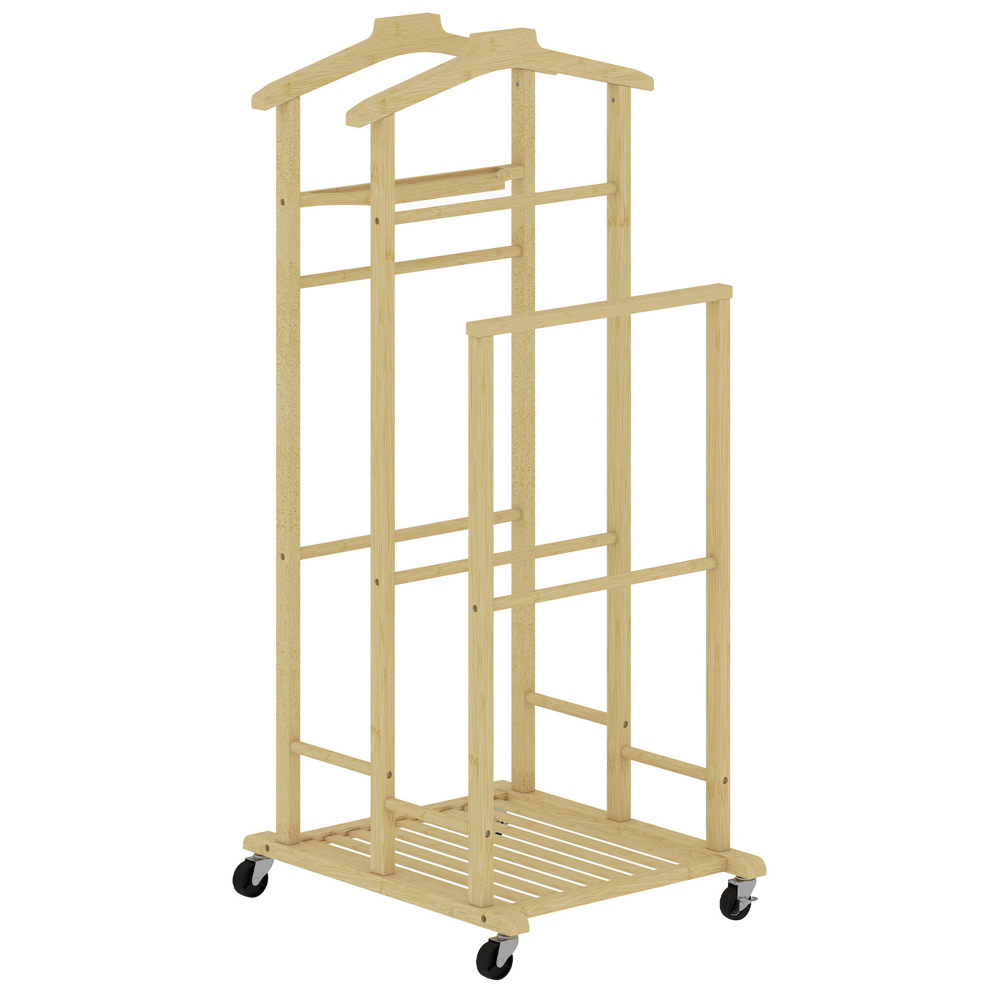 KLEIDERSTÄNDER Bambus Eiche - Eichefarben, Holz/Bambusholz (41/105/50cm) - HOMCOM