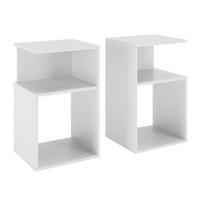NACHTTISCH Elios Weiß 2er Set - Weiß, Holzwerkstoff (40/65.3/35cm) - Vicco