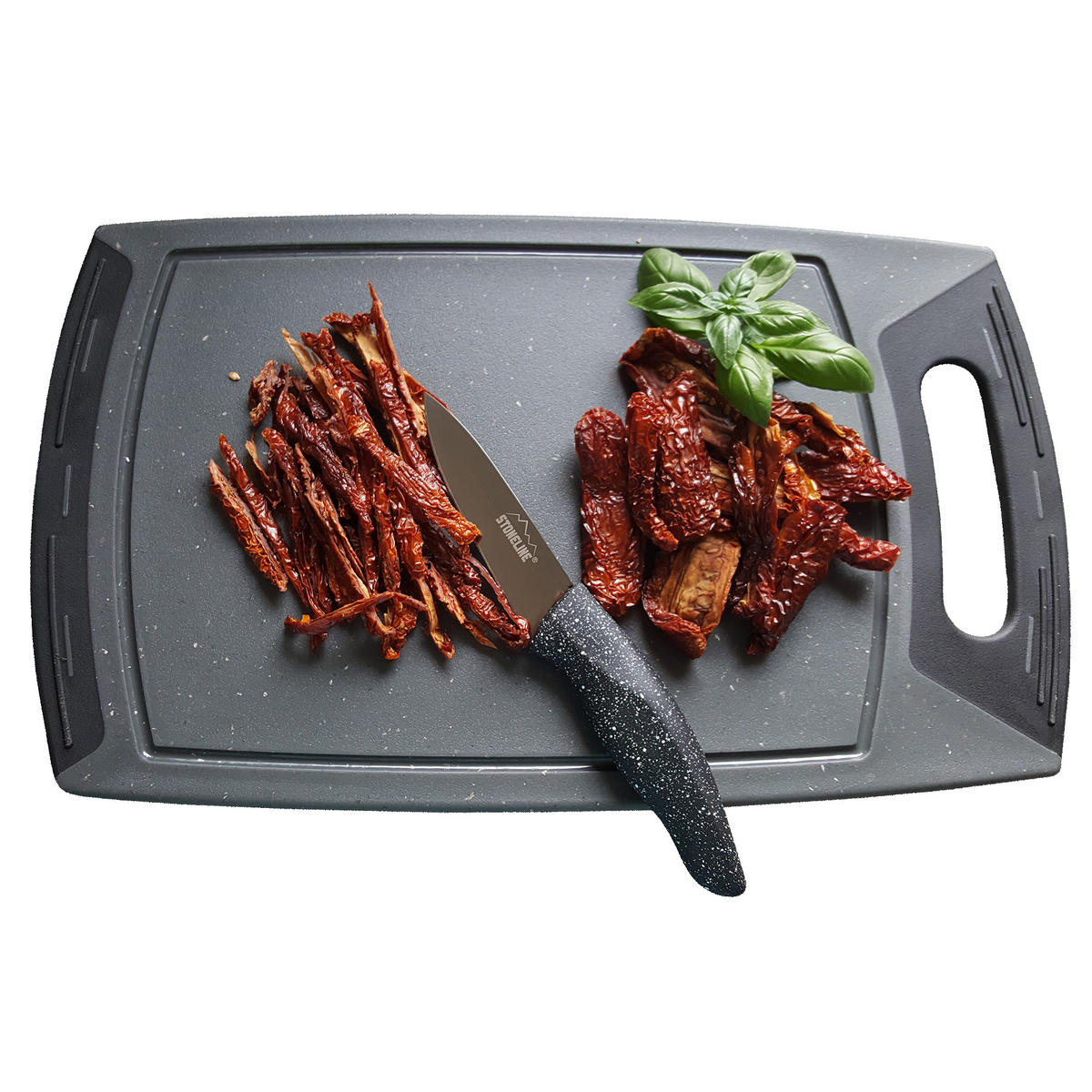 SCHNEIDBRETTER SET 2-TEILIG - Schwarz, Kunststoff (26.5/43.2cm) - Stoneline
