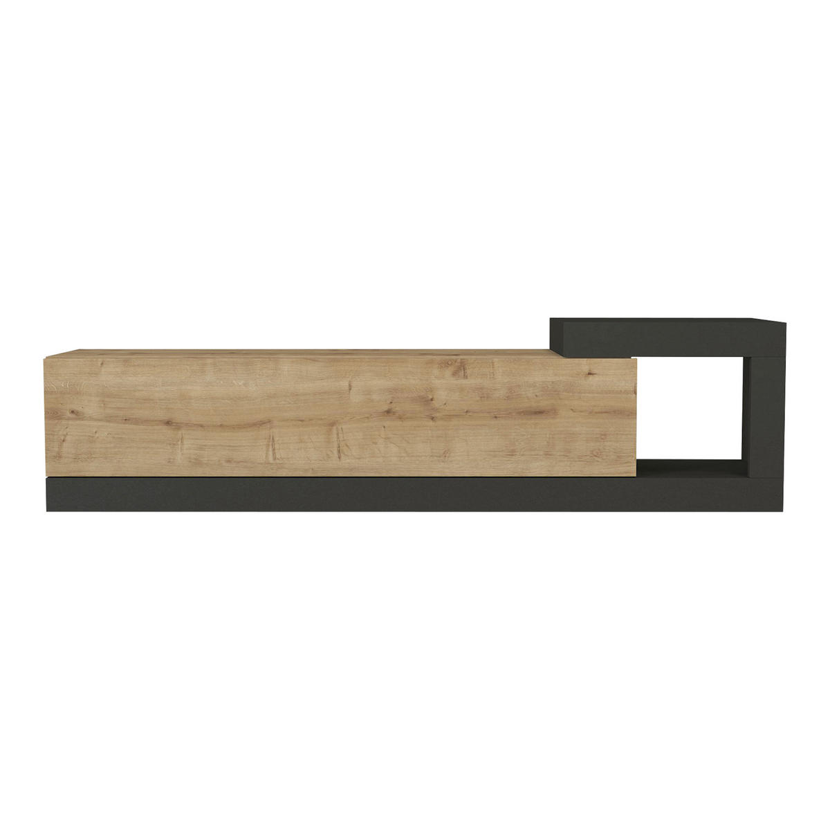 TV-ELEMENT Luhanka - Eichefarben, Holzwerkstoff (150/38.5/29.5cm) - [en.casa]