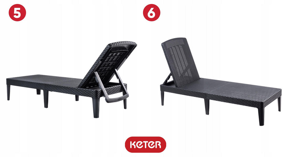 GARTENLIEGESTUHL 58 x 151 cm, Braun - Braun, Kunststoff (58/151cm) - KADAX