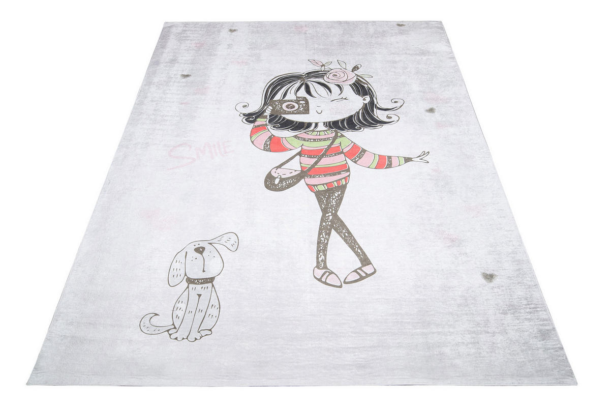 TEPPICH EMMA Grau 140/200 cm - Grau, Kunststoff (140/200cm) - Tapiso