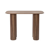 KONSOLE Dunkles Holz B100 cm FOLEEN - Walnussfarben, Holz (100/40/75.7cm) - Miliboo