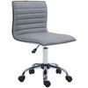 BÜROSTUHL mit Rückenlehne, Hellgrau - Hellgrau, Metall (48/90/52cm) - HOMCOM