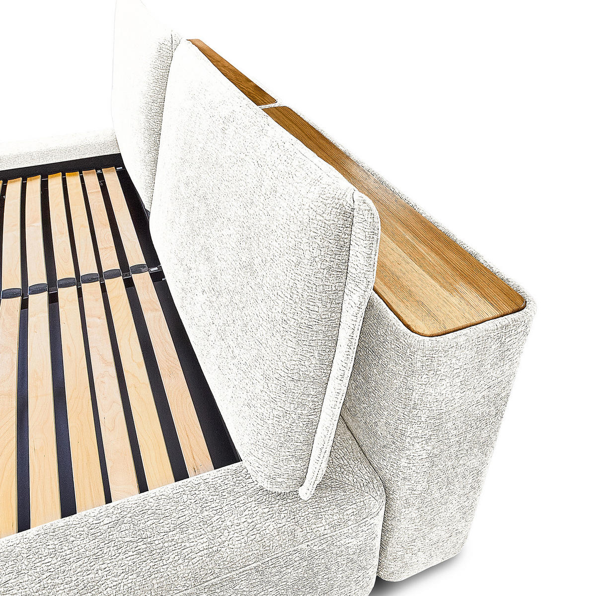 POLSTERBETT - Creme, Textil (180/200cm) - home24