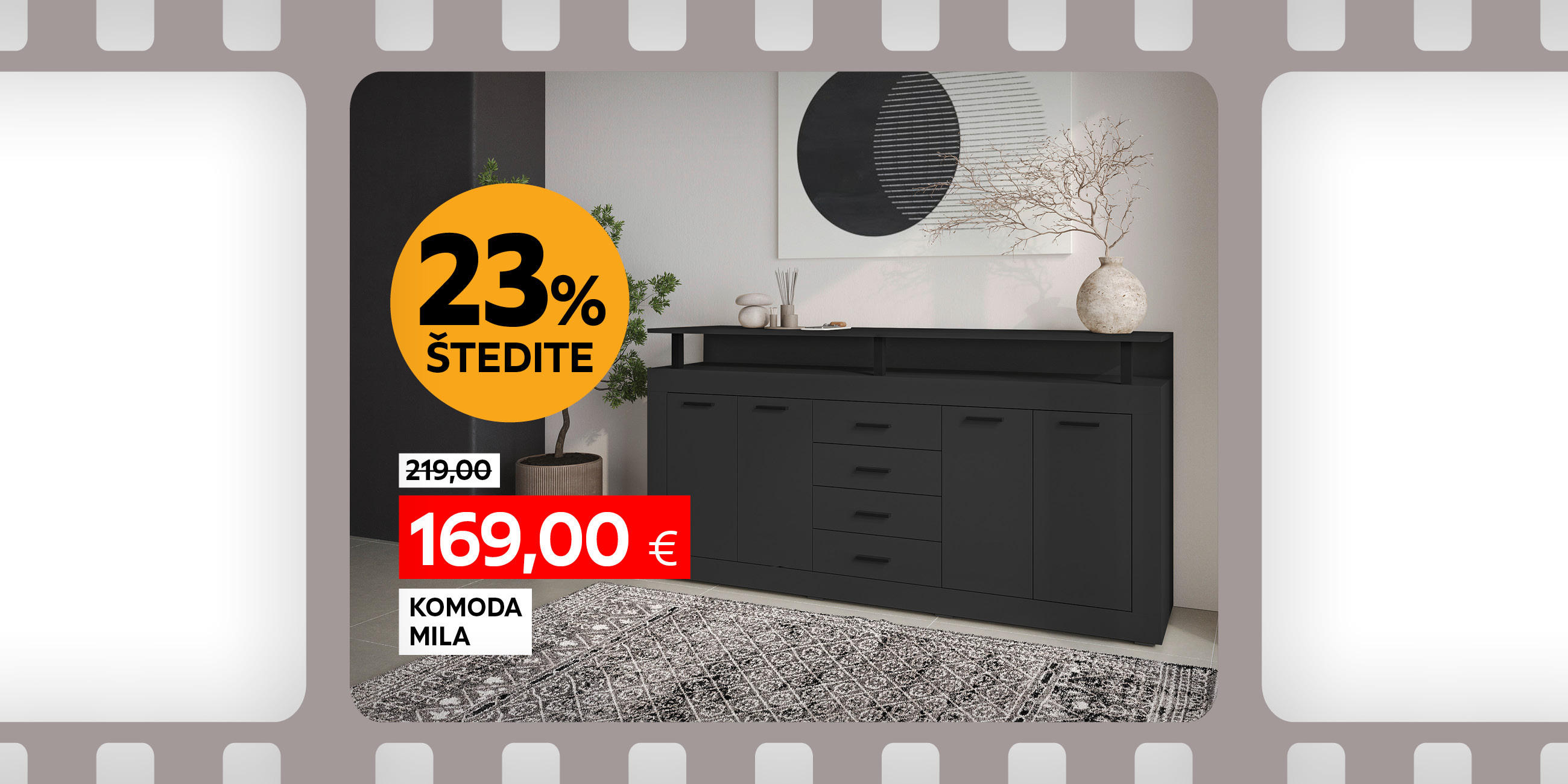 komoda Mila umjesto 219,00 € nova cijena 169,00 € štedite 23%
