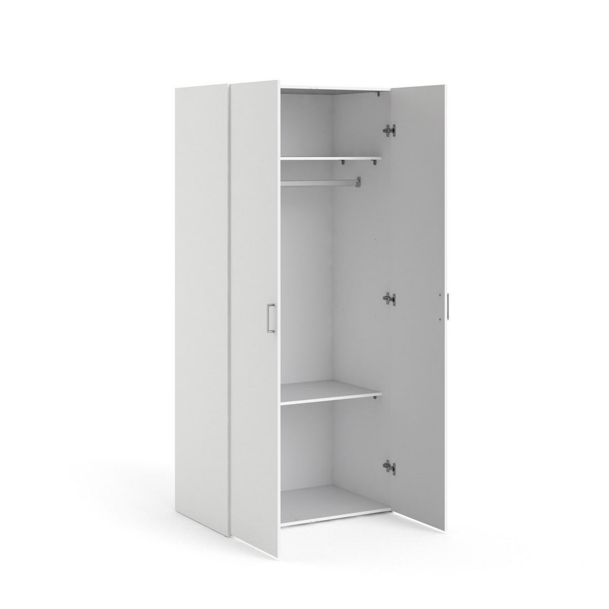 KLEIDERSCHRANK weiß - Weiß, Holzwerkstoff (78/176/50cm) - ebuy24