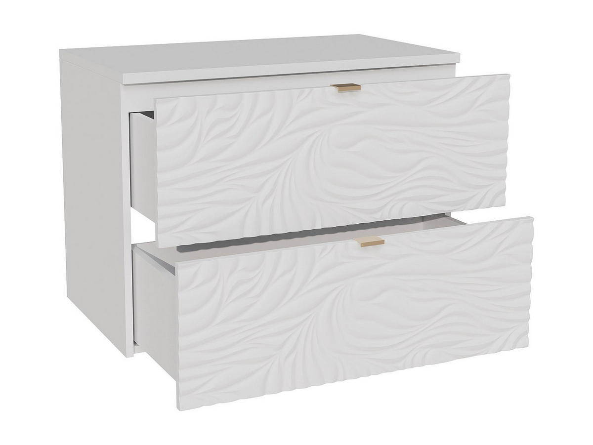 WASCHBECKENUNTERSCHRANK - 80 x 46 - holz - weiß Rinarel - Weiß, Holz (80/60/46cm) - Vente-Unique