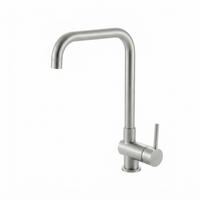 KÜCHENARMATUR, inklusive zwei 60 cm langen Zulaufrohren, 335 x 215 mm, silberfarben. - Silberfarben, Metall (40/7/20cm) - Vallsero