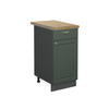 KÜCHENUNTERSCHRANK Fame-Line Grün-Gold Landhaus 40 cm, AP Eiche - Anthrazit/Grün, Holzwerkstoff (40/82/60cm) - Vicco