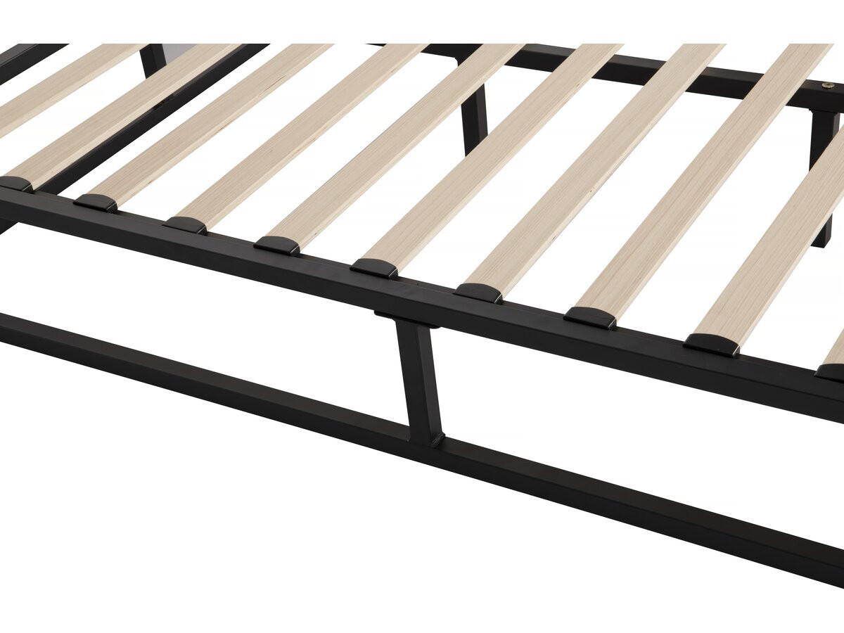 BETTGESTELL Metall Schwarz - Schwarz, Metall (140/190cm) - Habitat Garten