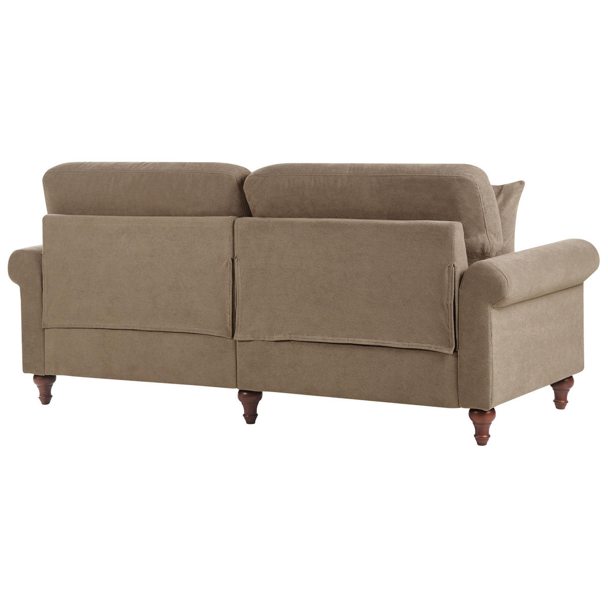 3-SITZER-SOFA Stoff Braun Ginnerup - Braun, Textil (195/84/76cm) - Beliani